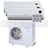 Quietside 36,000 BTU Multi Zone High Wall Heat Pump with three 12,000 BTU Head Units