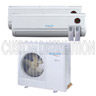 Quietside 36,000 BTU Multi Zone High Wall Heat Pump with two 18,000 BTU Condensers Head Units