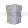 White 4 gallon bucket with HOLES and handle