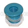 1/2 Inch Tank Adapter (Bulkhead) Socket Blue